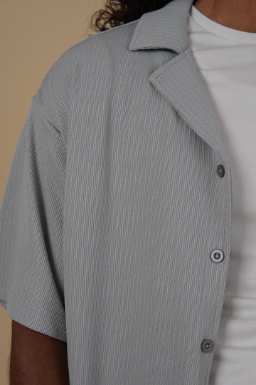Men's Grey Rivieria Relaxed Open Shirt
