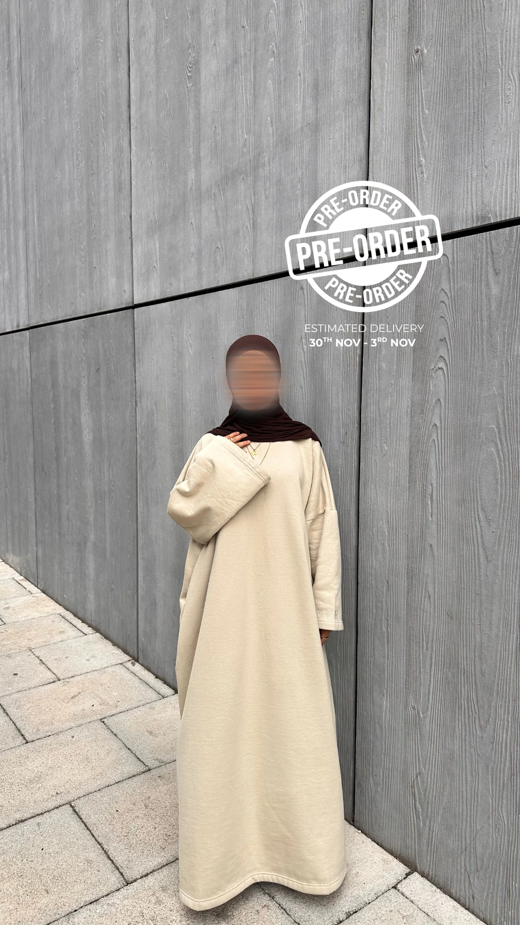 Layla Oat Premium Winter Abaya – Winter Edition - PRE ORDER