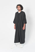 Men's Moroccan Black Gandoura front view – From #1 Shop YAZIR – YAZIRCO