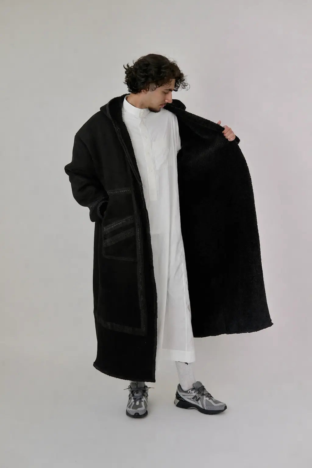 Men’s Black Farwa Coat product detail – From #1 Shop YAZIR – YAZIRCO