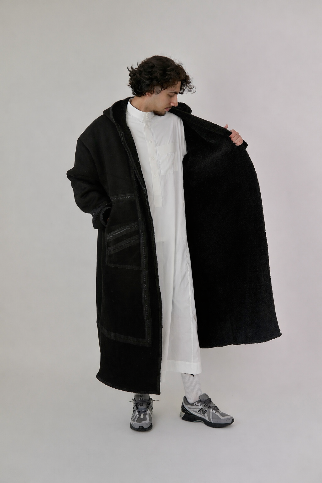 Men’s Black Farwa Coat