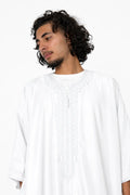 Men's Moroccan White Gandoura front view – From #1 Shop YAZIR – YAZIRCO