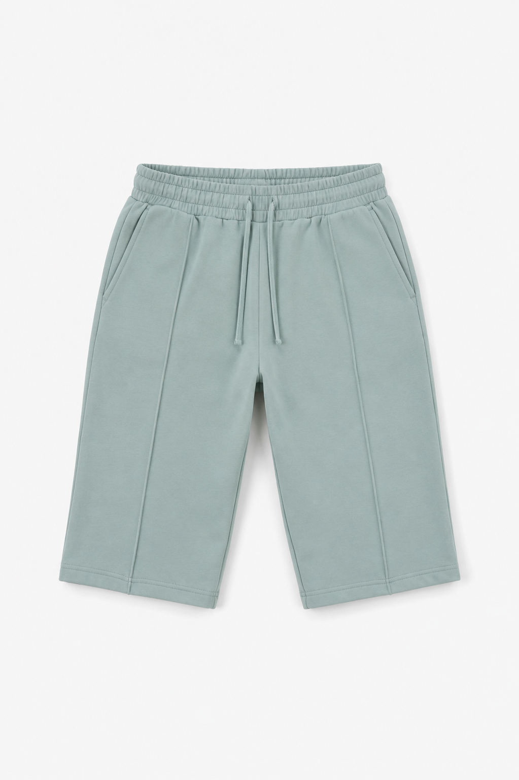 Men's Luxe Sage Green Knee-Length Shorts