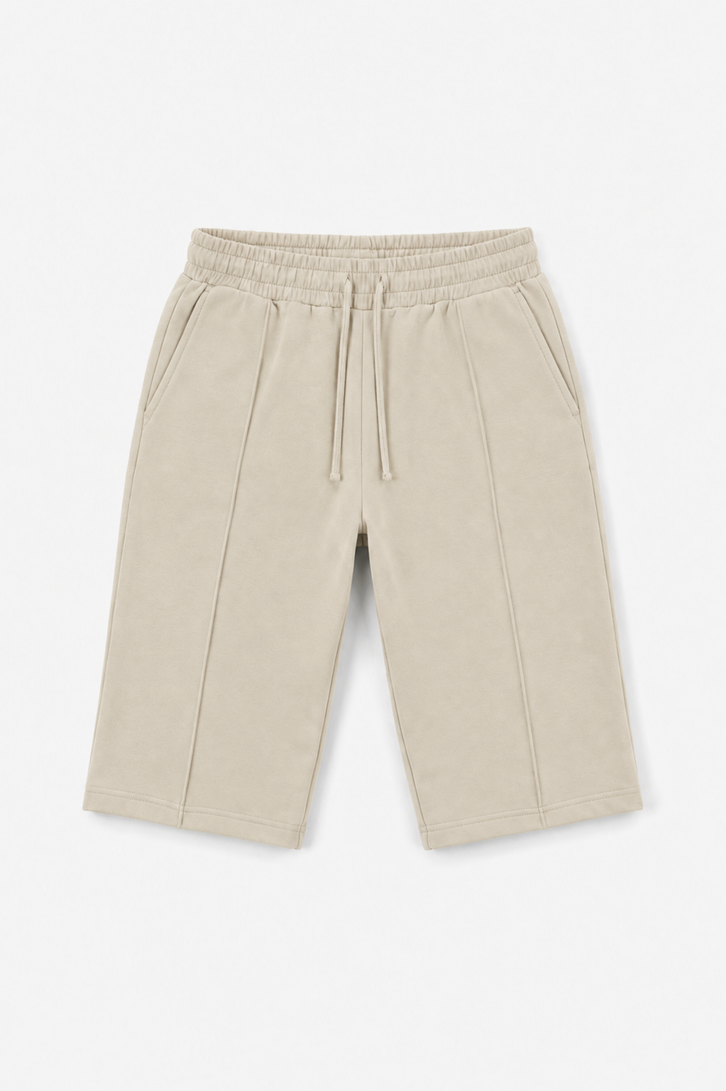Men’s Luxe Beige Knee-Length Shorts
