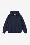Essential Relaxed Fit Hoodie Navy front view – From #1 Shop YAZIR – YAZIRCO