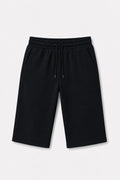 Essential Knee-Length Shorts Black front view – From #1 Shop YAZIR – YAZIRCO
