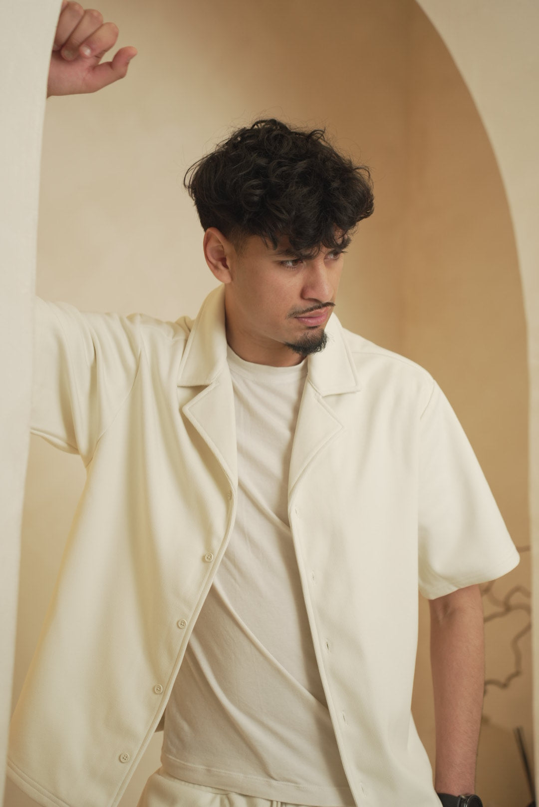 Relaxed Corduroy Top in White