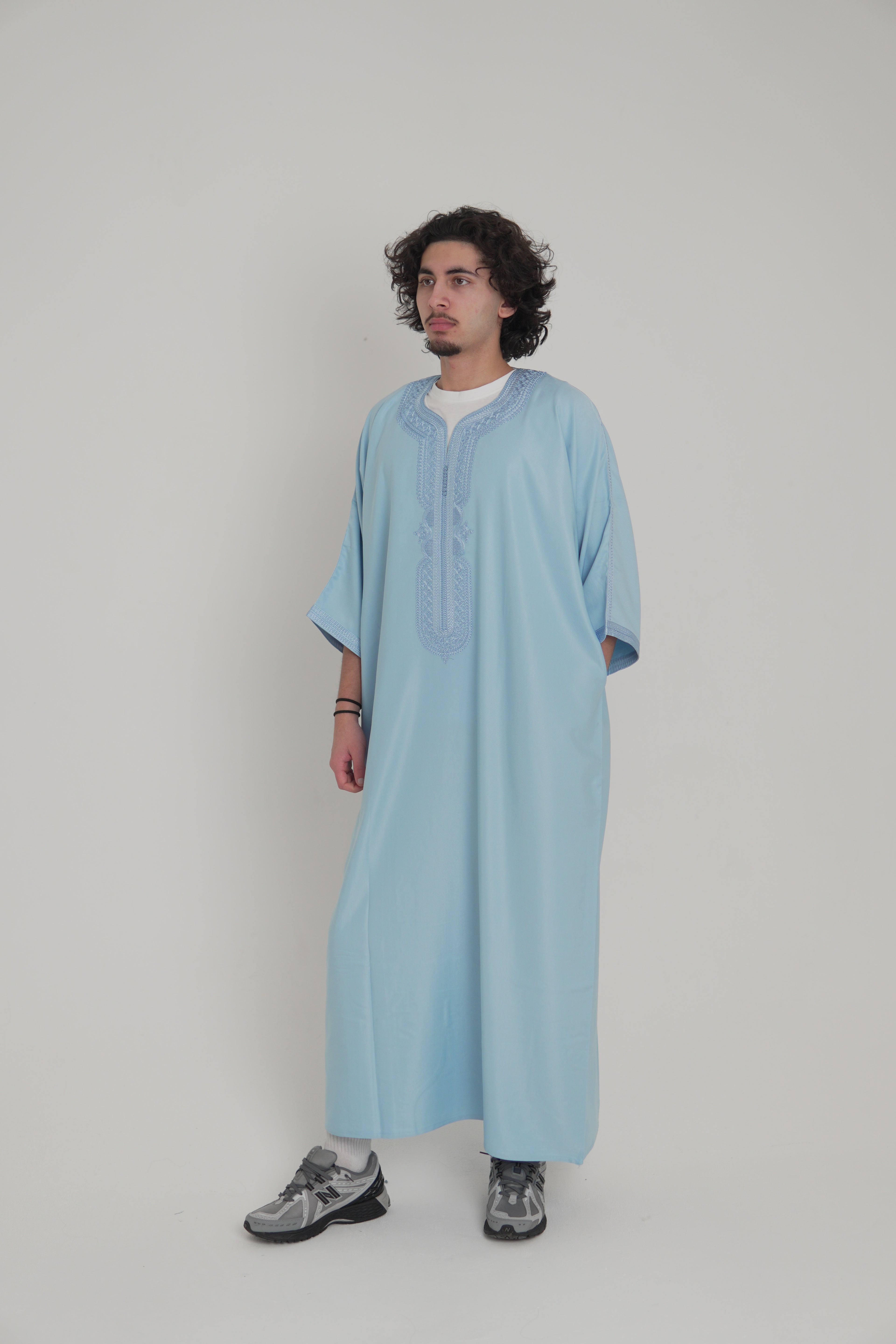 Light Blue Moroccan Gandoura