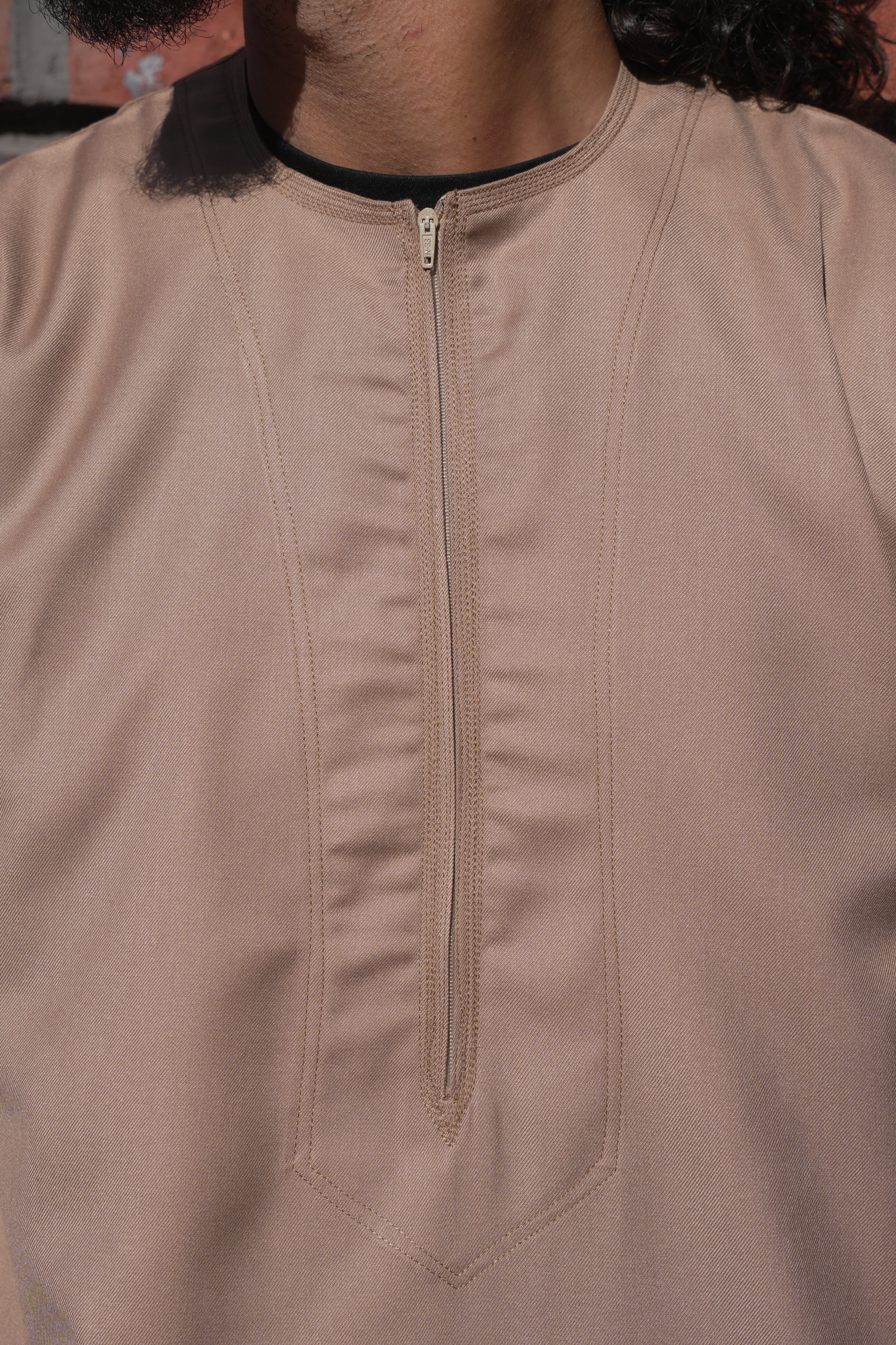 Premium Camel Emirati Half Sleeve Thobe