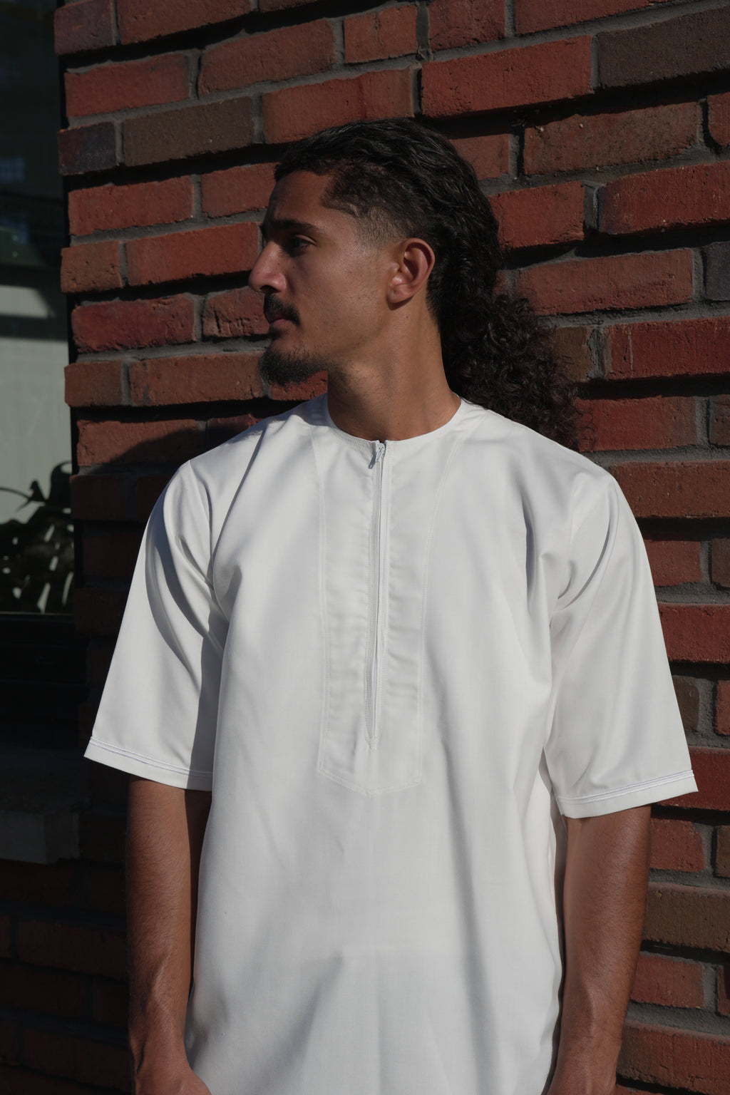 Premium White Emirati Half Sleeve Thobe
