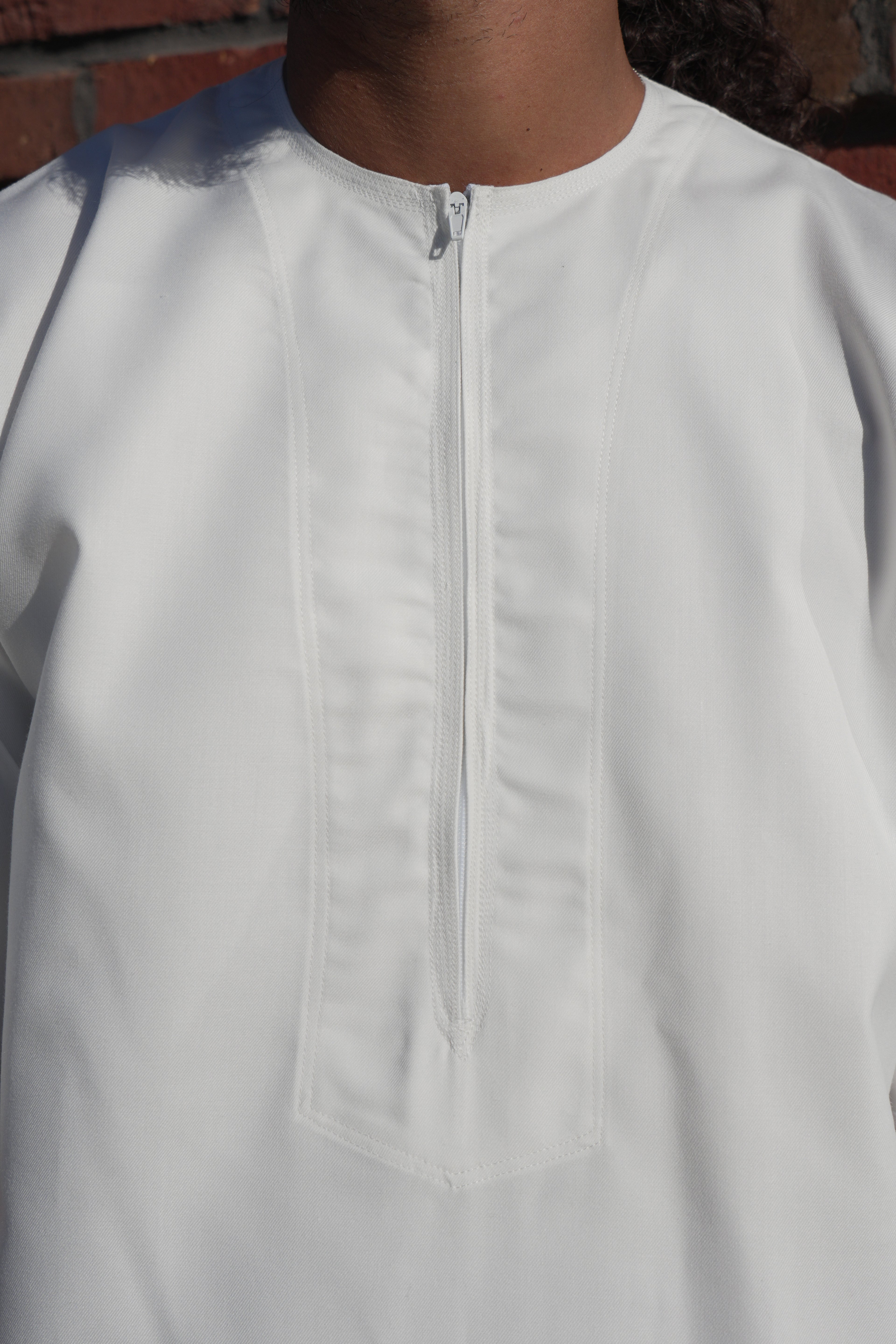 Premium White Emirati Half Sleeve Thobe