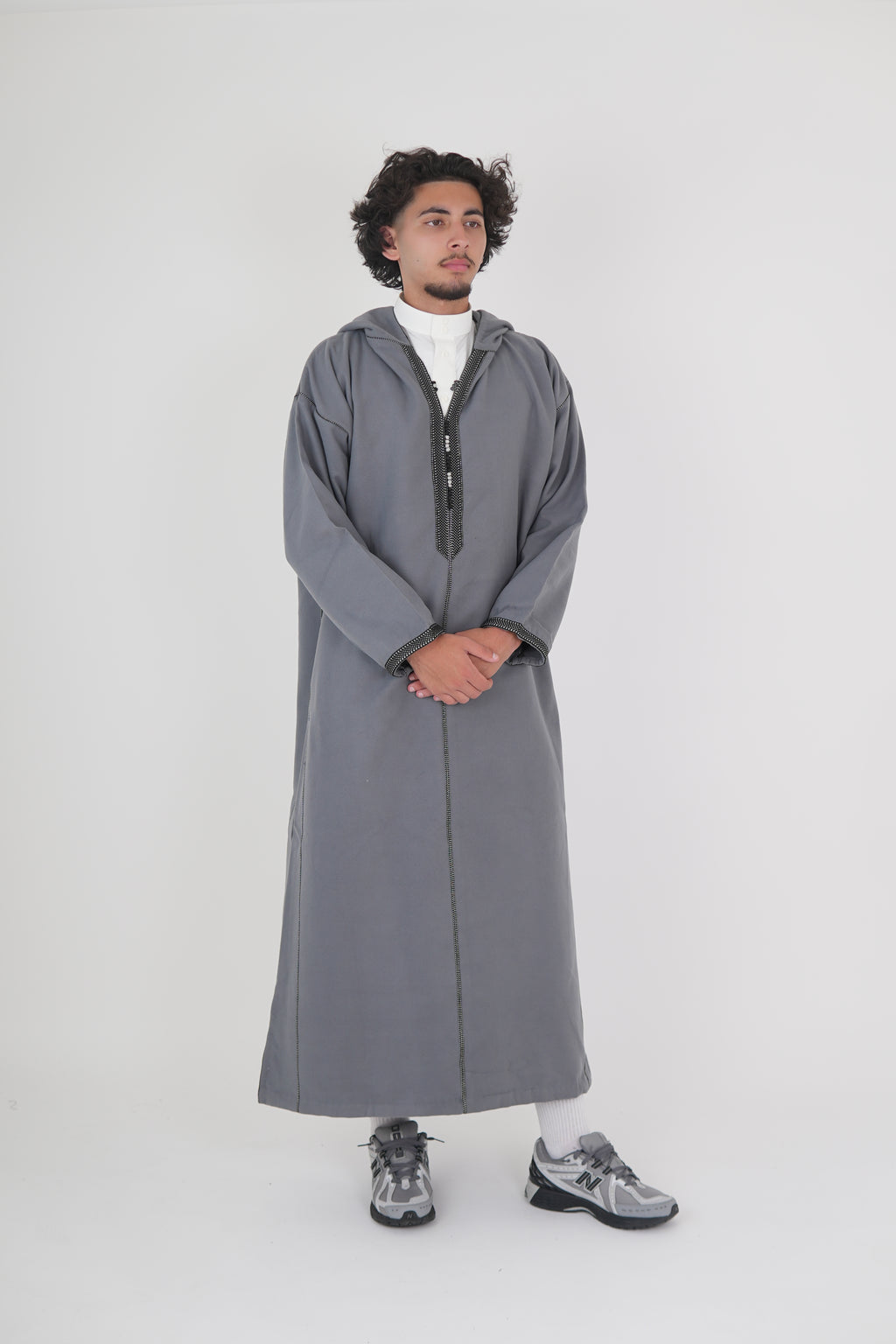Men's Grey Moroccan Djellaba 