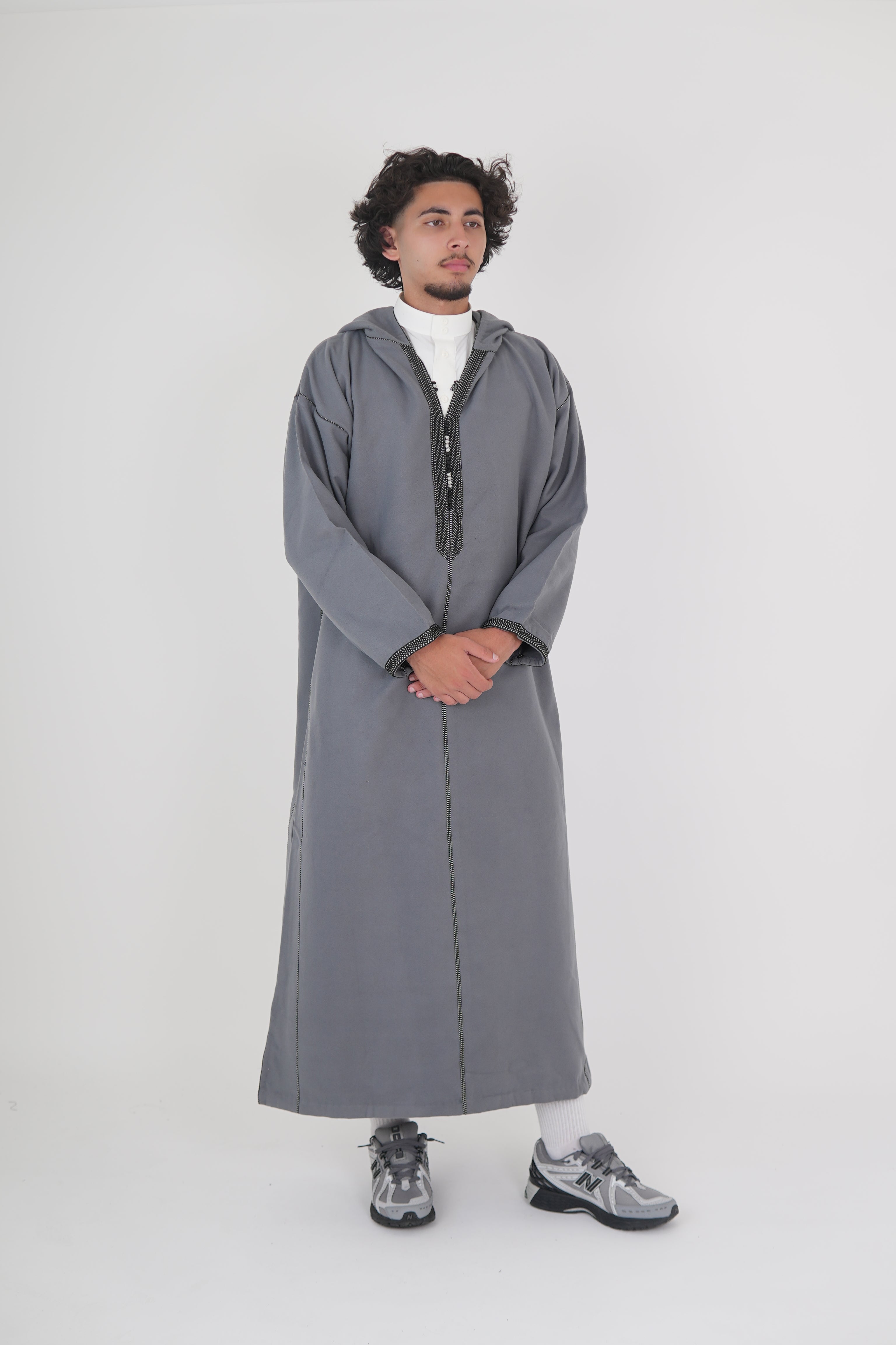Men's Grey Moroccan Djellaba 