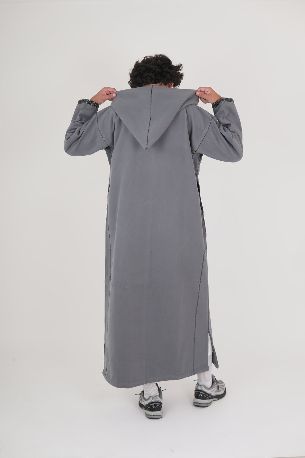 Men's Grey Djellaba Moroccan YAZIR