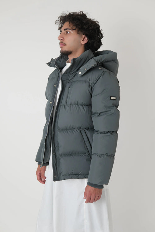 Charcoal Puffer Jacket front view – From #1 Shop YAZIR – YAZIRCO