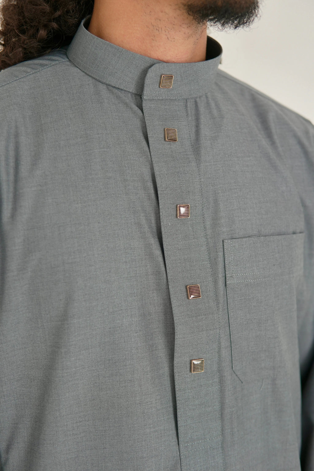 Classic Heather Grey Saudi Thobe product detail – From #1 Shop YAZIR – YAZIRCO