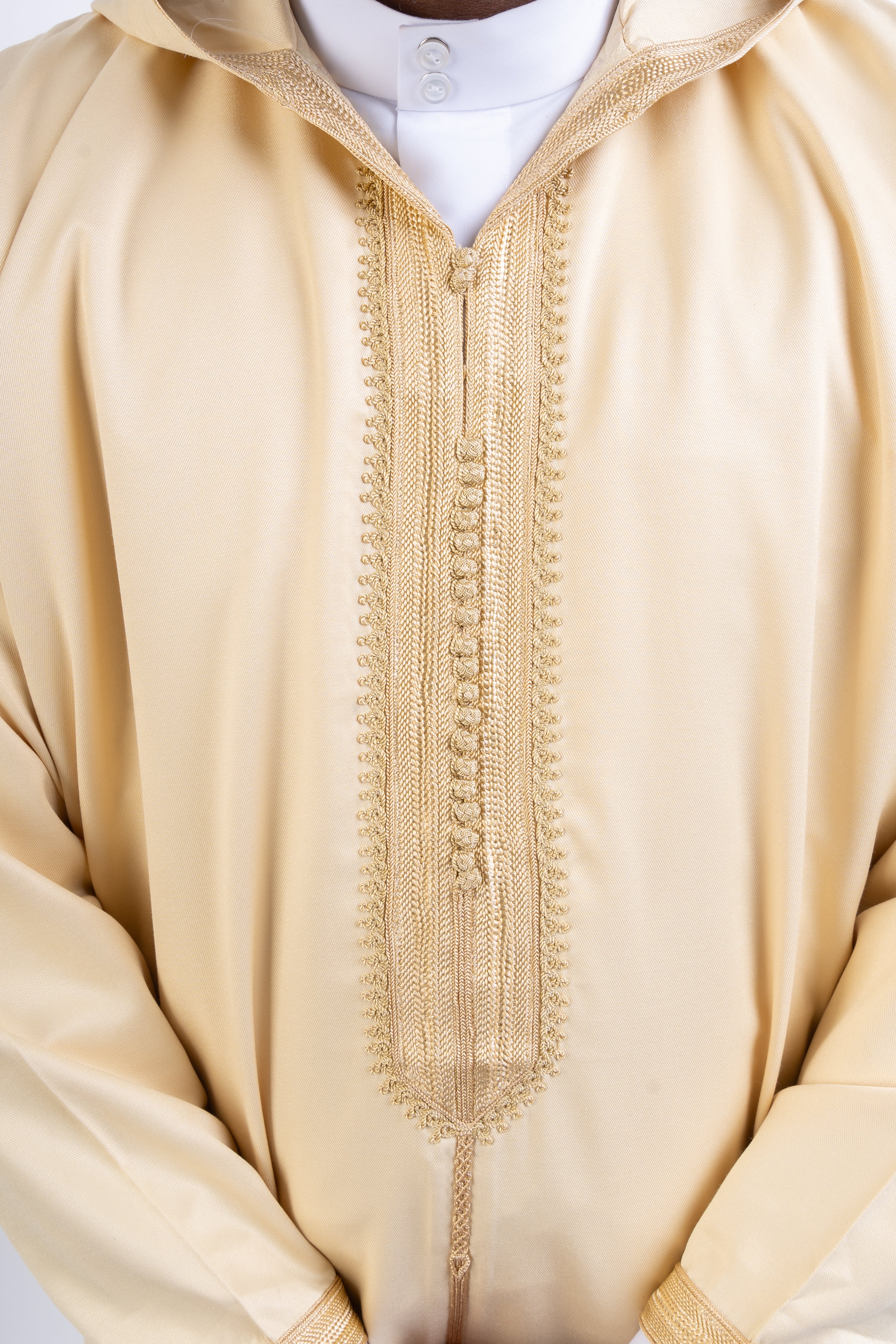 Beige Hooded Djellaba