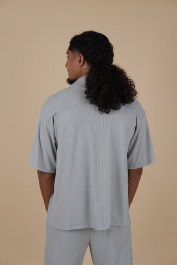 Men's Grey Rivieria Relaxed Open Shirt