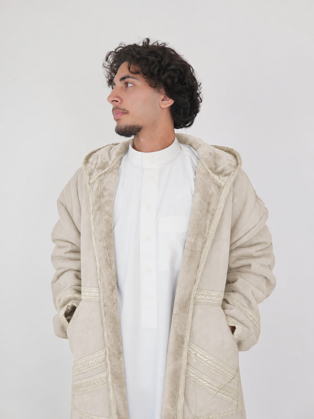 Men’s Beige Farwa Coat