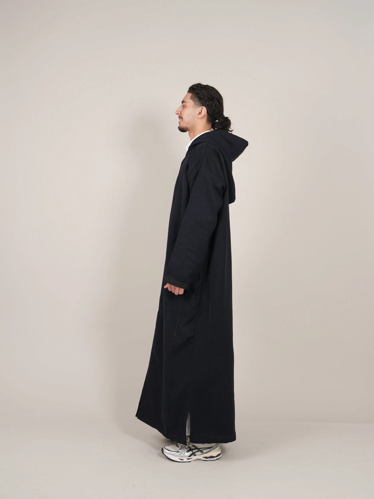 Navy Blue Moroccan Djellaba Thobe - Luxury Jubbah Made in Morocco - YAZIR Winter