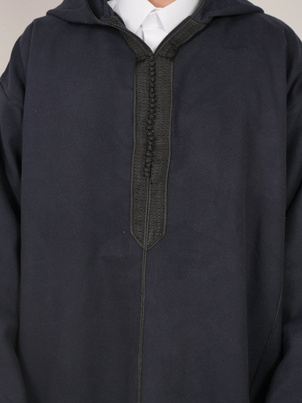 Navy Blue Moroccan Djellaba Thobe - Luxury Jubbah Made in Morocco - YAZIR Winter