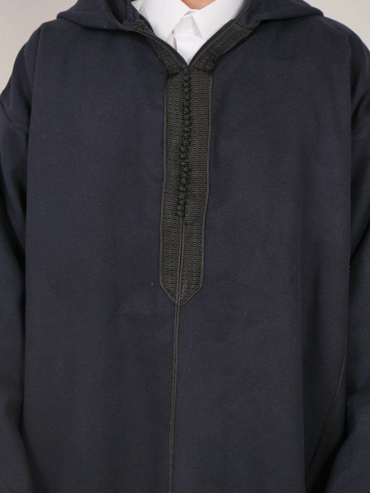 Navy Blue Moroccan Djellaba Thobe - Luxury Jubbah Made in Morocco - YAZIR Winter