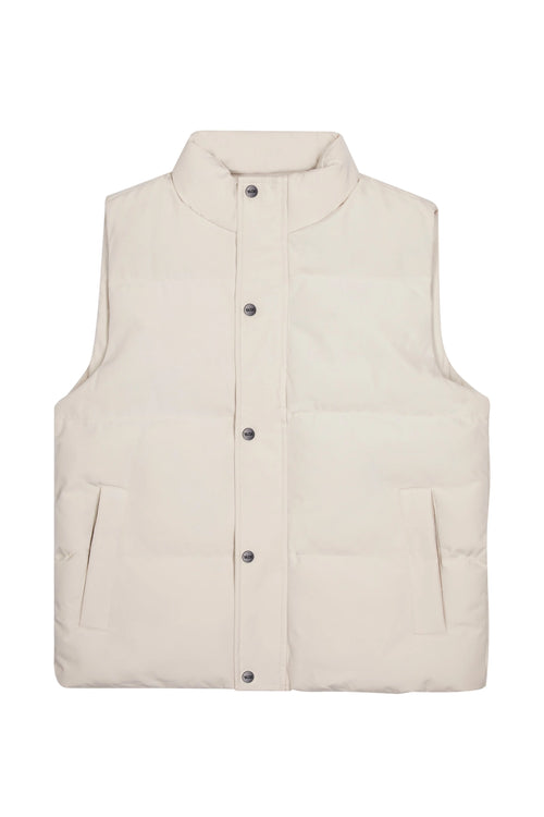 Cream Essential Gilet front view – From #1 Shop YAZIR – YAZIRCO