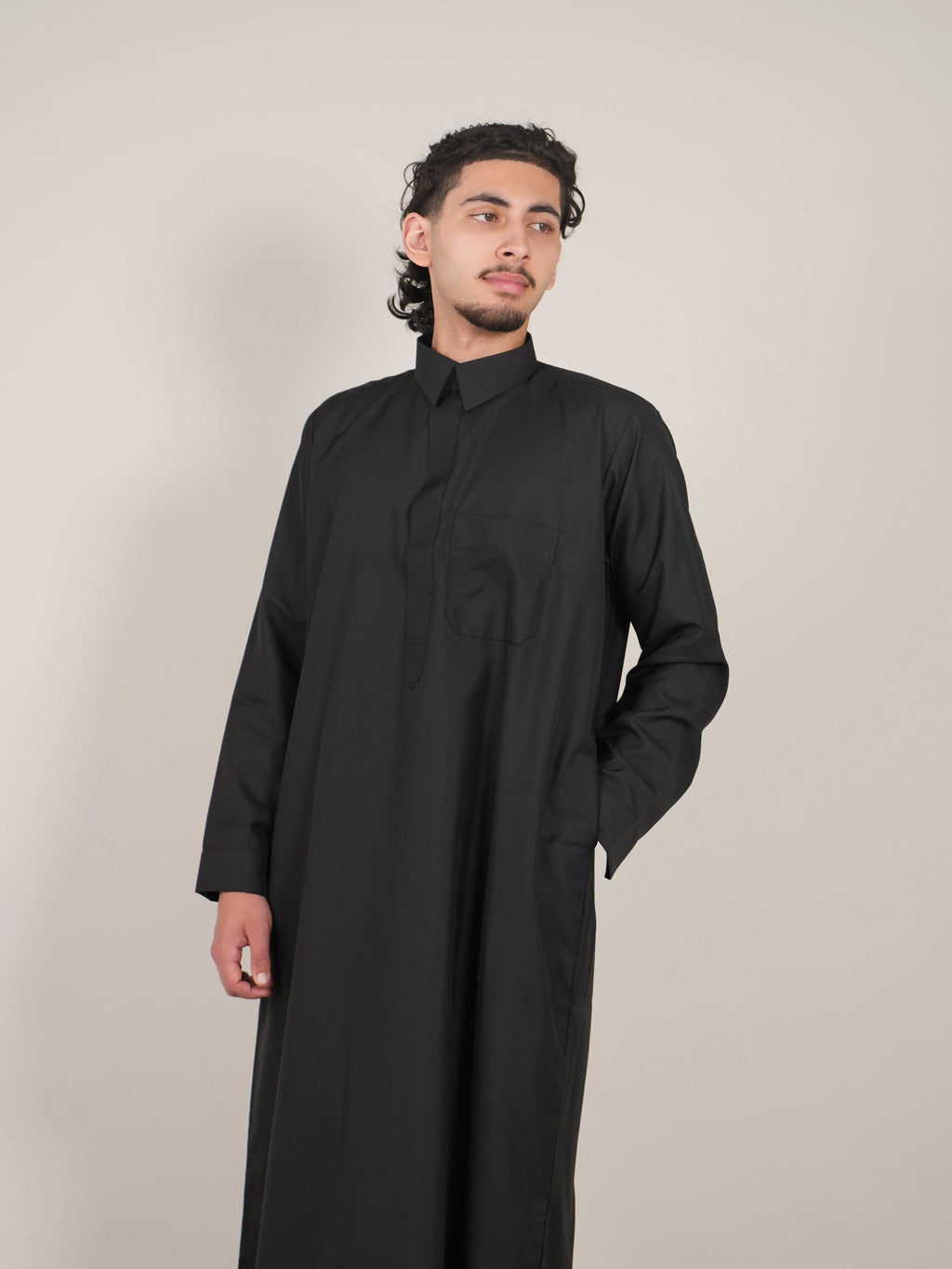 Premium Black Diamond Saudi Thobe product detail – From #1 Shop YAZIR – YAZIRCO