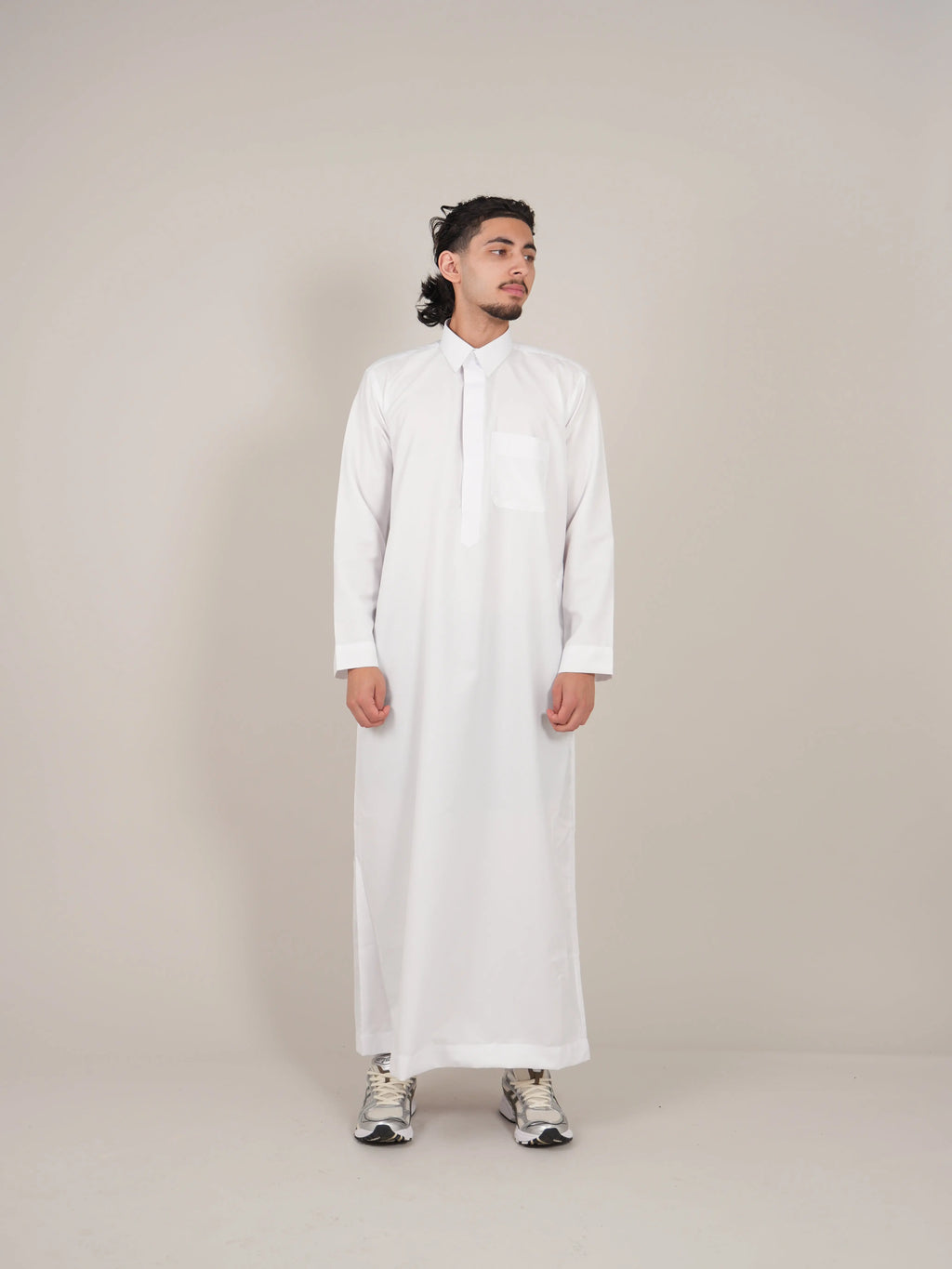Premium White Diamond Saudi Thobe product detail – From #1 Shop YAZIR – YAZIRCO