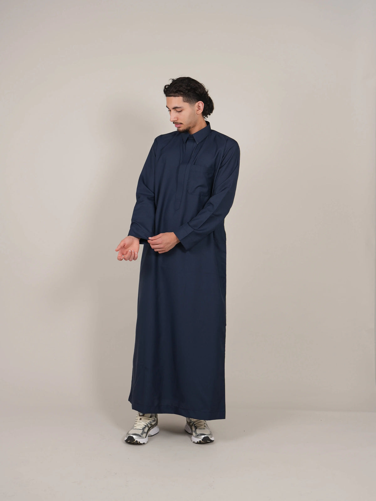 Premium Navy Diamond Saudi Thobe product detail – From #1 Shop YAZIR – YAZIRCO