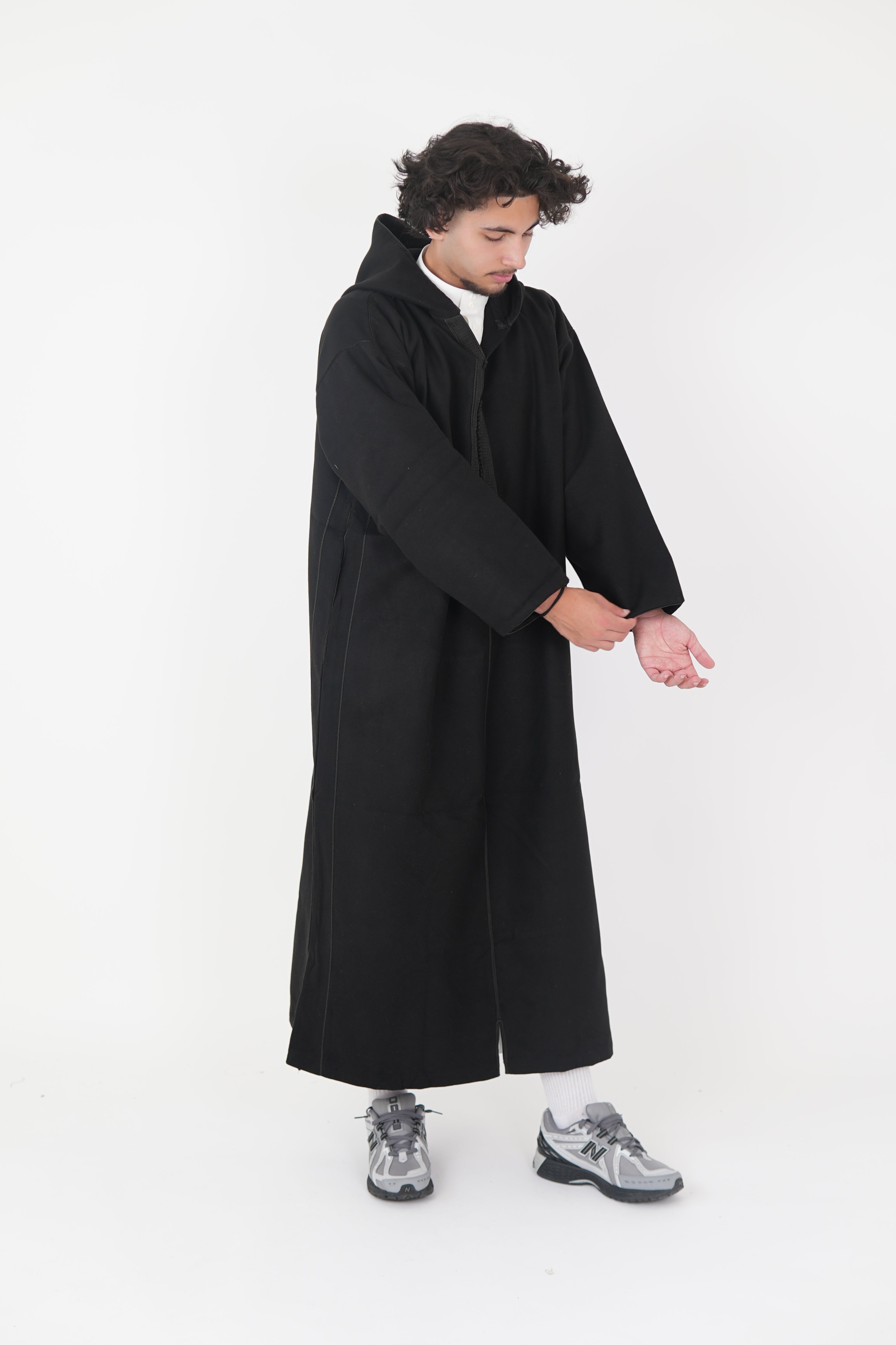 Men's Black Moroccan Djellaba – traditional hooded thobe robe Worldwide & UK