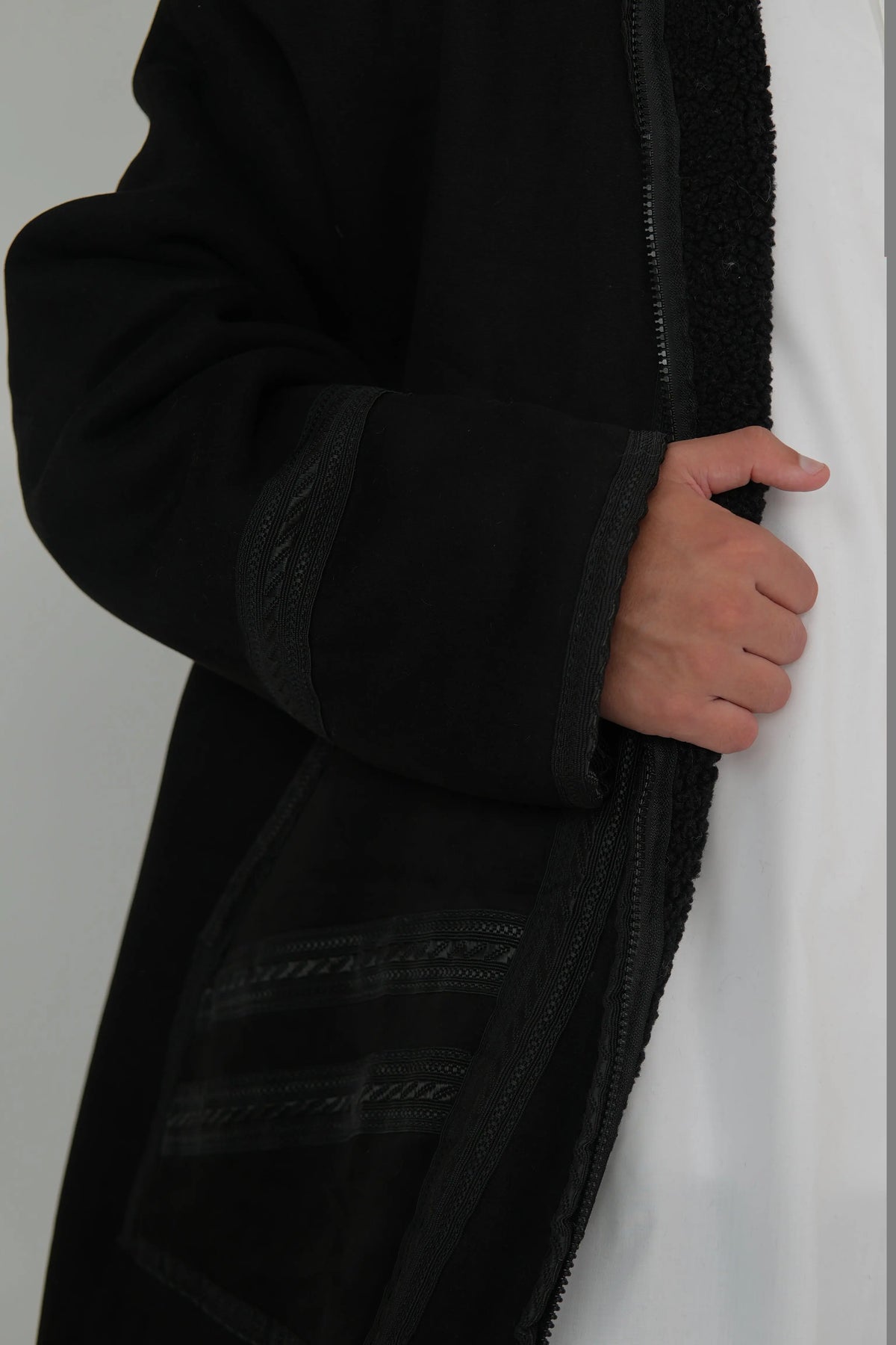 Men’s Black Farwa Coat product detail – From #1 Shop YAZIR – YAZIRCO